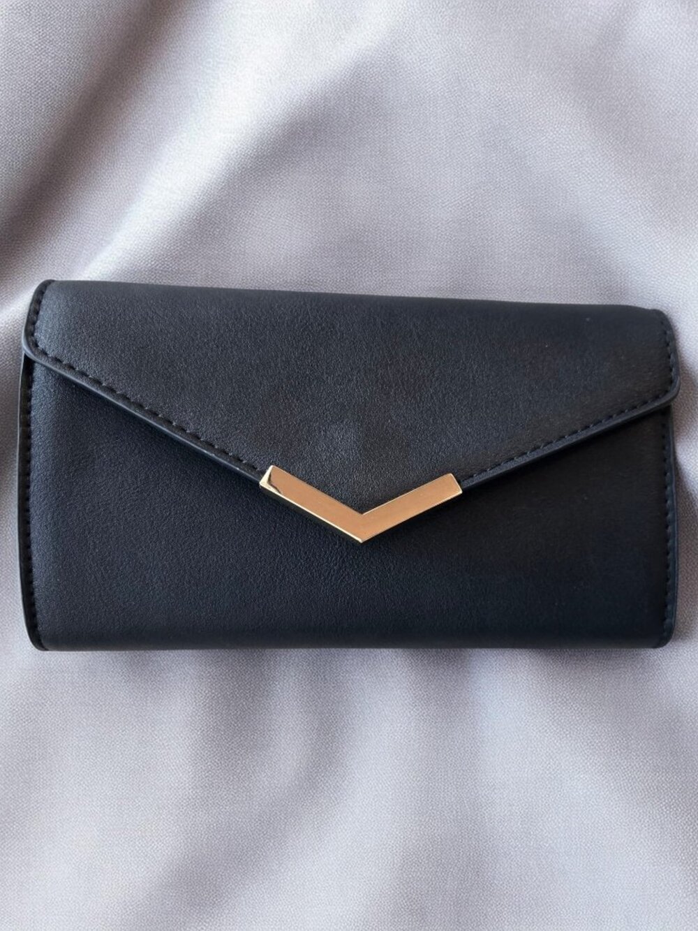 Black Clutch & Crossbody Purse with Gold Chain - Urban Expressions
